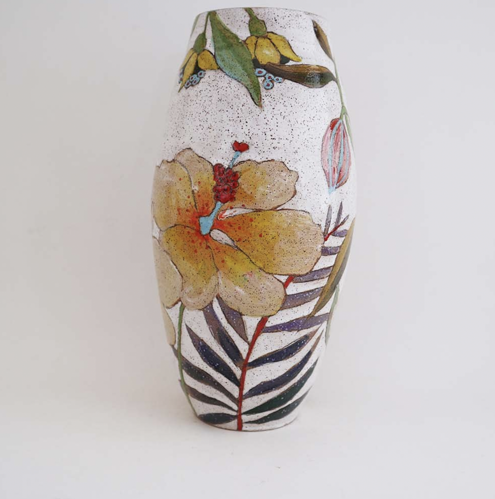 Flowers & Pigment Medium Bullet Vase - Made to Order — three wheel